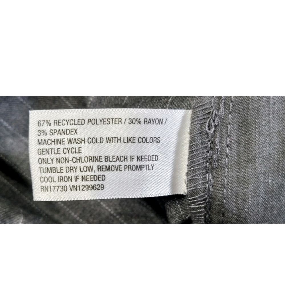 Target Wild Fable High Rise Wide Leg Relaxed Fit Gray Pinstripe Size 17 - Picture 5 of 14